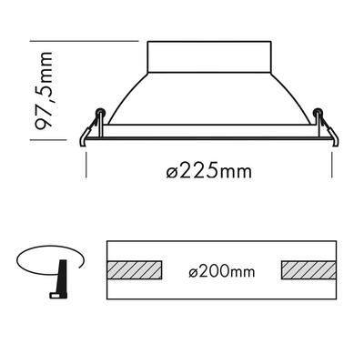 ACTOR L, IP54, 230VAC, weiss, 90°, 3000°K/4000°K, 15/21 Watt