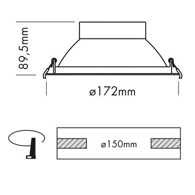 ACTOR S, IP54, 230VAC, weiss, 80°, 3000°K/4000°K, 14/19 Watt