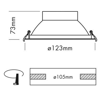 ACTOR XS, IP54, 230VAC, weiss, 75°, 3000°K/4000°K, 5.5/8.0 Watt