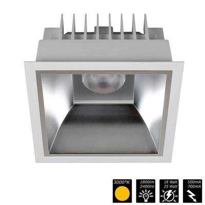 DOWNLIGHT ARENA 150 SQUARE, reflector silver, WW