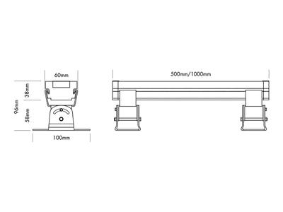 BAR COB IP65 100cm, WW