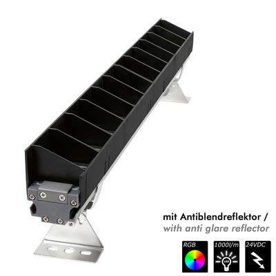 BAR SLIMLINE TRILED IP65 50cm mit Antiblendreflektor (*CC)