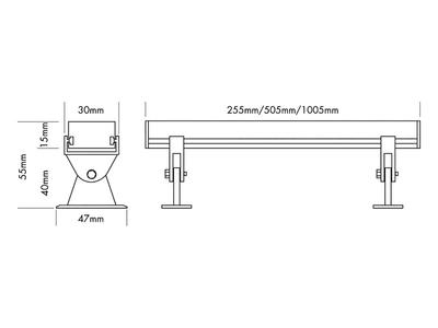 BAR ULTRASLIM 2G IP65 MONO 51,3cm, WW