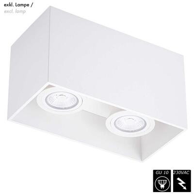 VISION - BLOX DUO, GU10, weiss, 230VAC, ohne Lampe