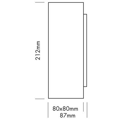 BLOX WALL IP UPDOWN, 2x6W, schwarz, 230 VAC, 3000°K