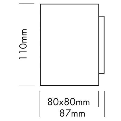 BLOX WALL IP, 6W, schwarz, 230 VAC, 3000°K