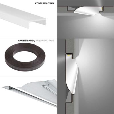 COVE LIGHTING PROFILE R PLASTER 2m