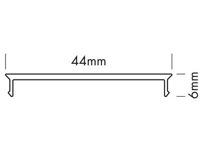 PLASTIC COVER PS-LINE FLAT, FROST 5m