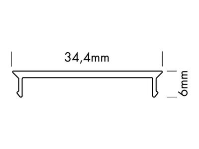 PLASTIC COVER SQ-LINE FLAT, FROST 3m