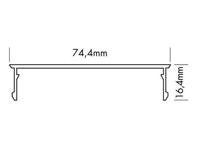 PLASTIC COVER XL-LINE FLAT, FROST 3m