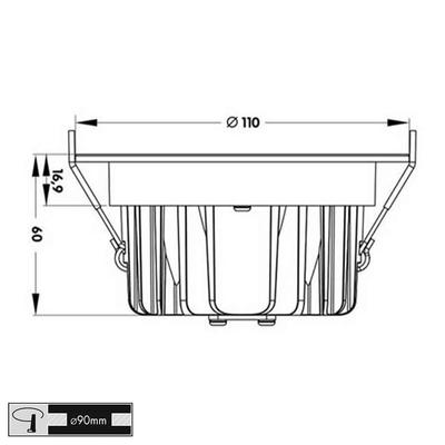 DOWNLIGHT COB CREATOS, IP54, 230VAC, weiss, WW