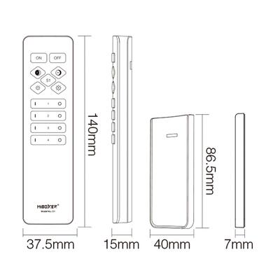 RF-2.4GHz HAND REMOTE CONTROLLER MONO/CCT - 4 ZONEN - BUTTON, black