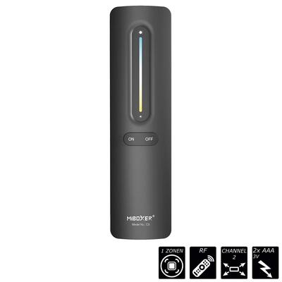 RF-2.4GHz HAND REMOTE CONTROLLER MONO/CCT - 1 ZONEN - SLIDE, black