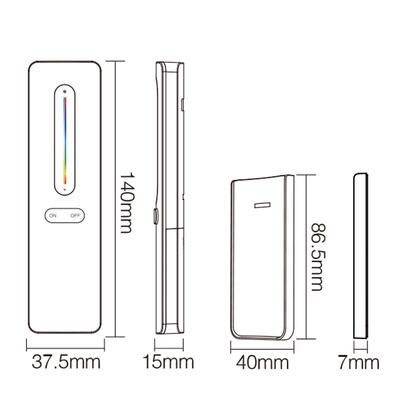 RF-2.4GHz HAND REMOTE CONTROLLER RGB+CCT - 1 ZONEN - SLIDE, black