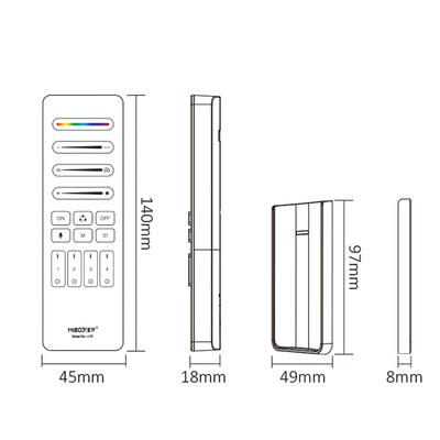 RF-2.4GHz HAND SPI-SENDER - 4 ZONE, MUSICMODI, schwarz