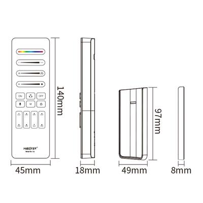RF-2.4GHz HAND SPI-SENDER - 1 ZONE, MUSICMODI, schwarz