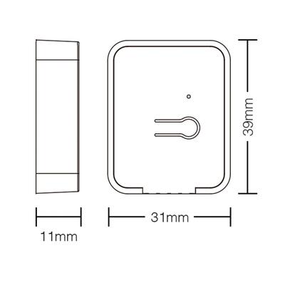 RF-2.4GHz WALL SENDER MONO - 3 ZONEN - 3VDC - PUSH