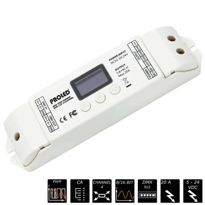 DMX PWM DIMMER LCD 4x 5A (*CA)