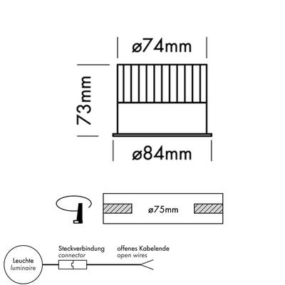 DOWNLIGHT ARENA 75, REFLEKTOR silber, 50°, WW