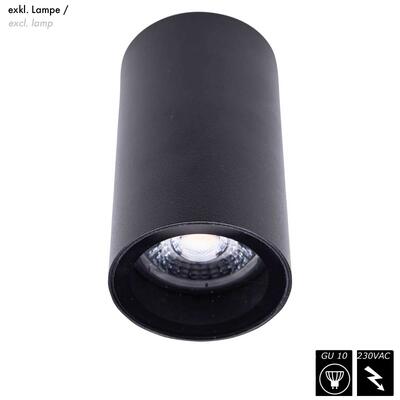 VISION - DRUM MINI IP54, GU10, schwarz, 230VAC, ohne Lampe