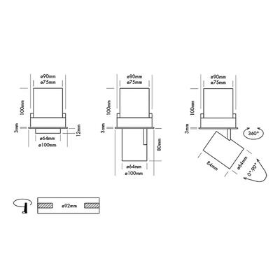 DOWNLIGHT CUCKOO 90 24° (15°, 32°), WW