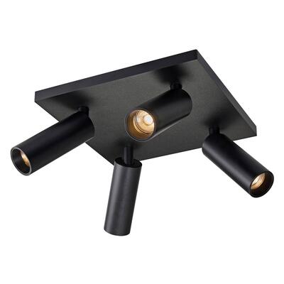 ELIVA - 4 SQUARE GU10, 3000°K, 20W, schwarz