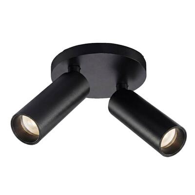 ELIVA - 2 ROUND GU10, 3000°K, 10W, schwarz