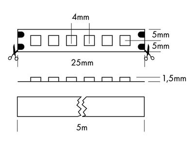 FLEX STRIP 1200 SINGLE MONO 2G NW 5m