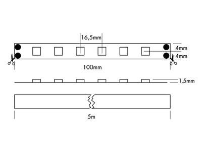 FLEX STRIP 300 MONO NW 5m