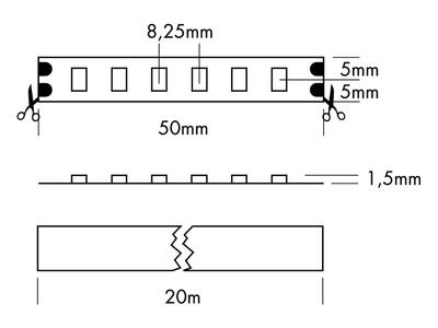 FLEX STRIP 600 CC MONO NW 20m