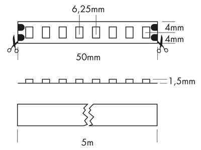 FLEX STRIP 800 MONO BLUE 5m