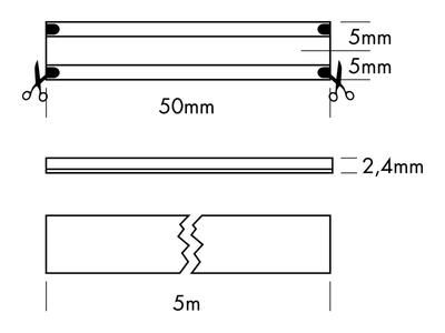 FLEX STRIP COB CW 5m
