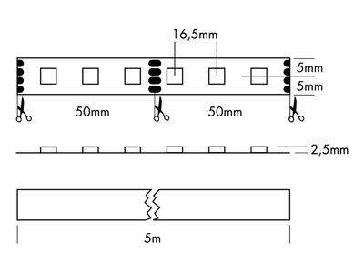 FLEX STRIP DIGITAL RGB 20 SEG - P20 - 12V, 5m