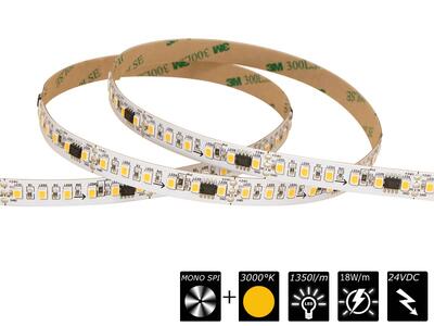 FLEX STRIP DIGITAL MONO WW, 120LED - P20 - 18W, 24V, 5m
