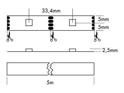 FLEX STRIP DIGITAL RGB 30 SEG - P30 - 5V, 5m