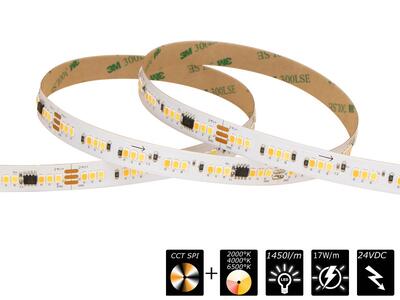 FLEX STRIP DIGITAL THREECOLOR (CCT 2000+4000+6500K), 180LED - P10 - 24V, 5m