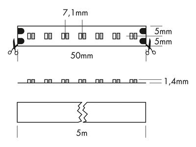 FLEX STRIP DIM-TO-WARM 1400, 2400-3000°K, 5m