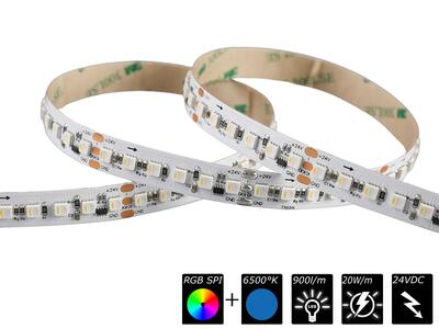 FLEX STRIP HP-600 DIGITAL RGBW (6500K), 120LED - P20 - 24V, 5m
