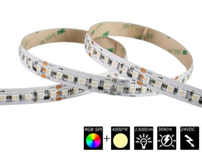FLEX STRIP HPS-600 DIGITAL RGBW (4000K), 120LED - P20 - 24V, 5m