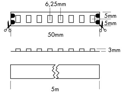 FLEX STRIP IP53 800 HE+ MONO UWW 5m