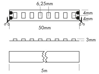 FLEX STRIP IP53 800 MONO SWW 5m