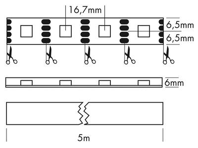 FLEX STRIP IP65 DIGITAL RGB 60 SEG - P60 - 12V, 5m