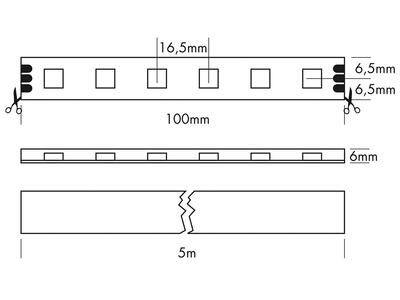 FLEX STRIP IP65 DIGITAL RGBW 10 SEG - P10 - 24V, 5m