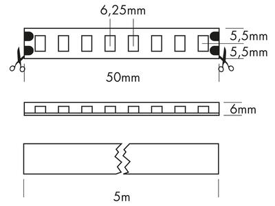 FLEX STRIP IP68 800 MONO SWW 5m