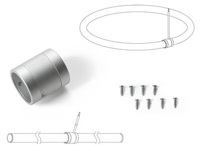 SPLICER, für FLEX STRIP OPAL SHAPE, silber