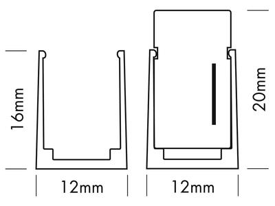 ALU PROFIL für FLEX STRIP OPAL LIVERPOOL 2m