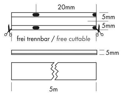 FLEX STRIP SPOTLESS FREE CUT WW 5m