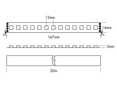 FLEX STRIP Xtend RGB, 48VDC, 20m