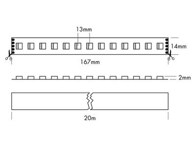 FLEX STRIP Xtend RGBW (4000K), 48VDC, 20m