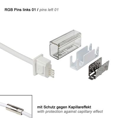 supply connector left 01 IP67 to open wires FLAT RGB